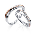 彩18K金钻石对戒 彩18K金钻石对戒