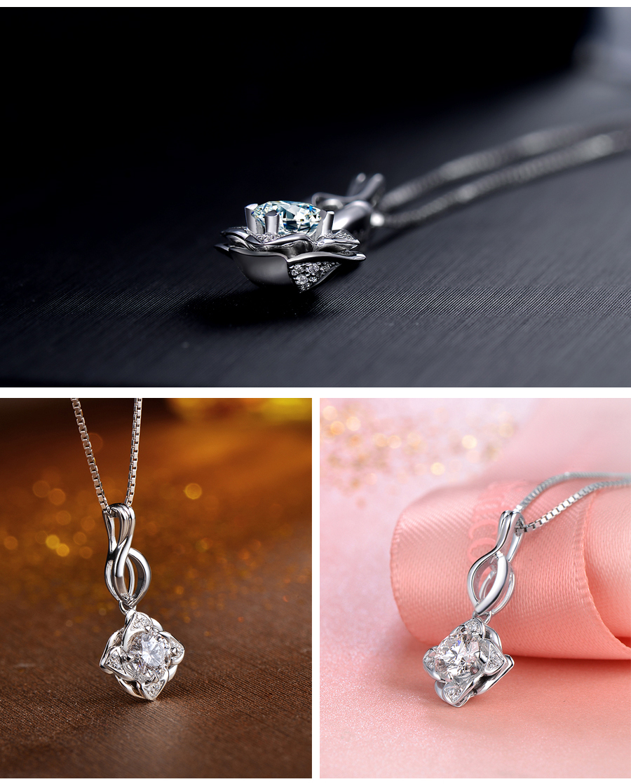 彼岸花(吊坠)-18k金钻石挂坠